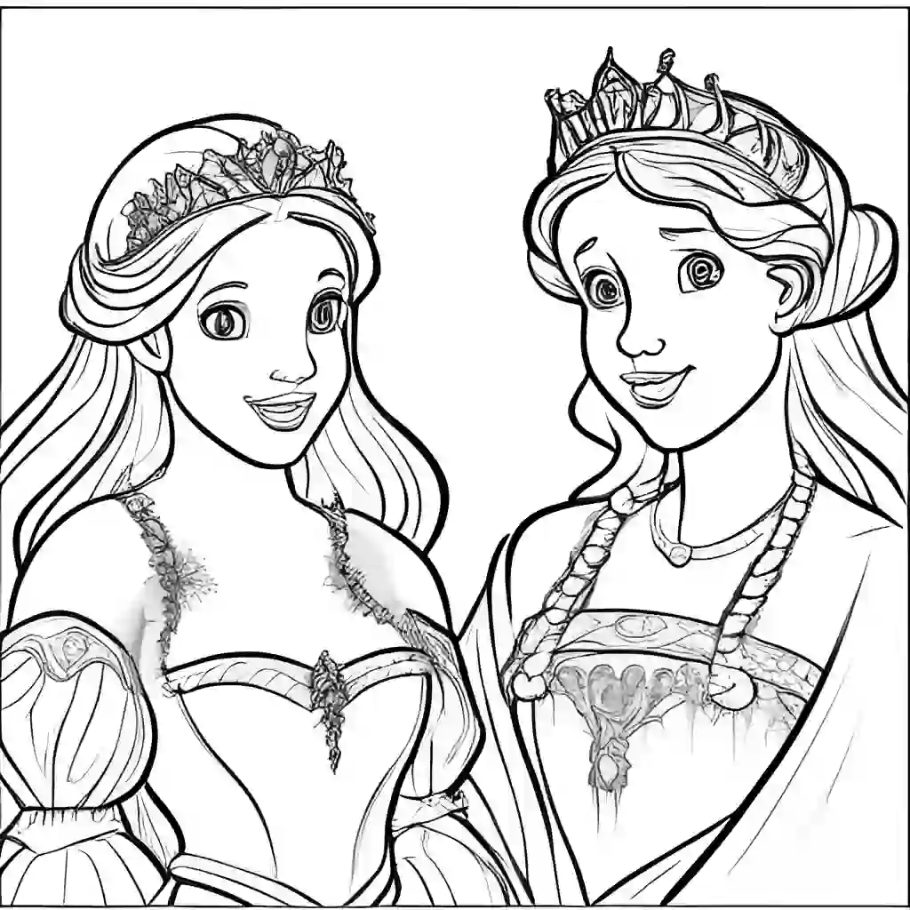 Fairy-tale Princesses coloring pages